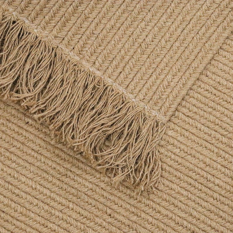 Natural hand braided tassels jute rug - Houseoon