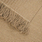 Natural hand braided tassels jute rug - Houseoon