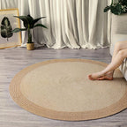 Natural Jute Braided Area Rug - Houseoon