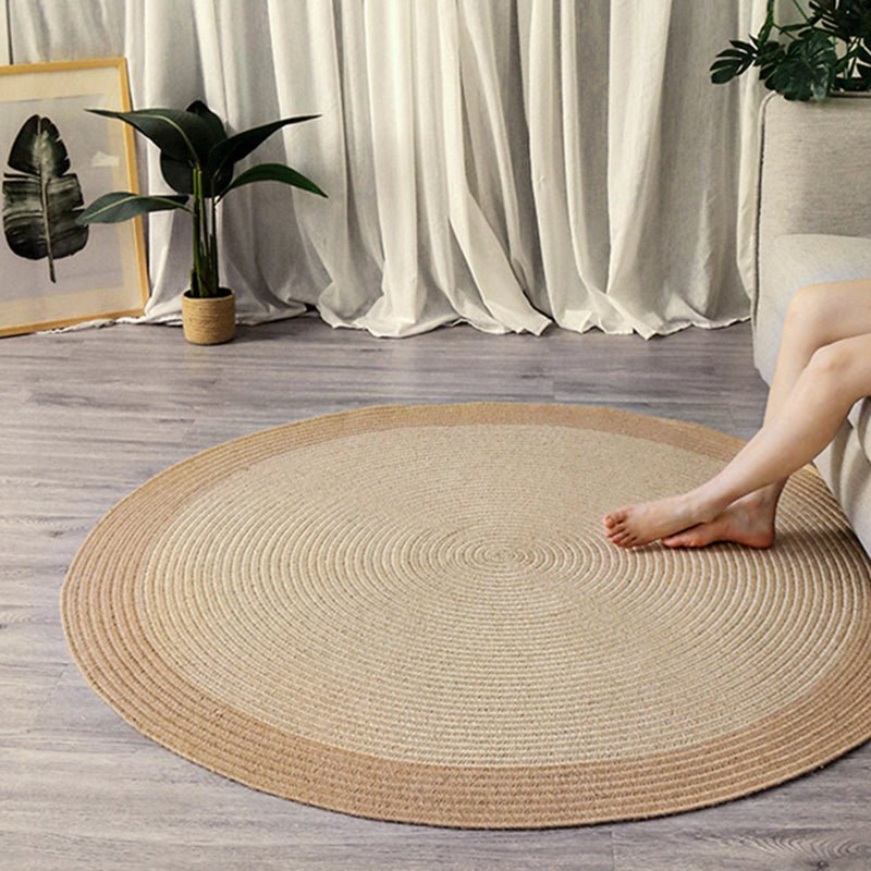 Natural Jute Braided Area Rug - Houseoon