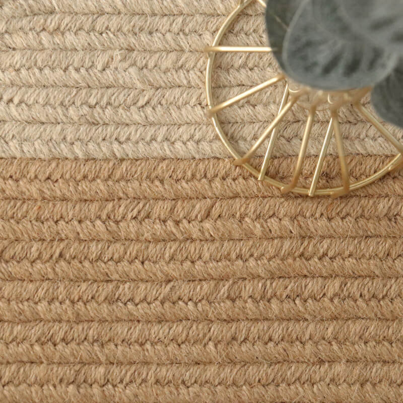 Natural Jute Braided Area Rug - Houseoon