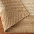 Natural Jute Braided Area Rug - Houseoon