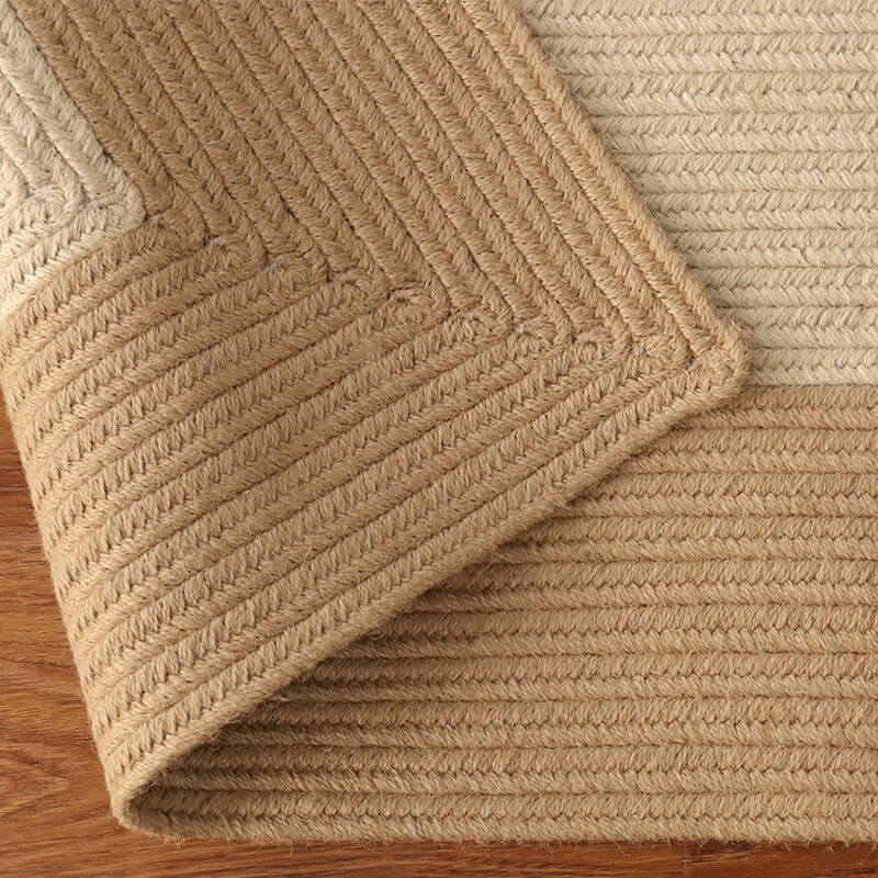 Natural Jute Braided Area Rug - Houseoon