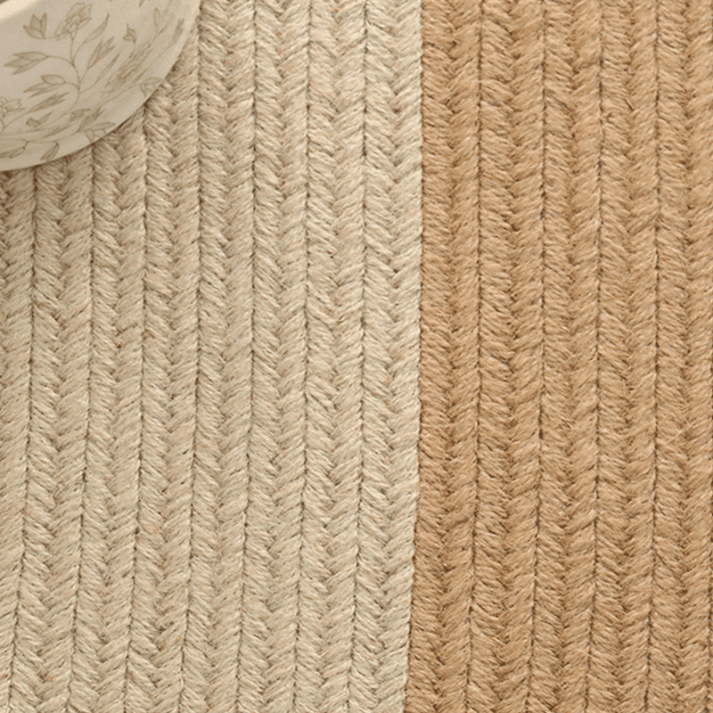 Natural Jute Braided Area Rug - Houseoon