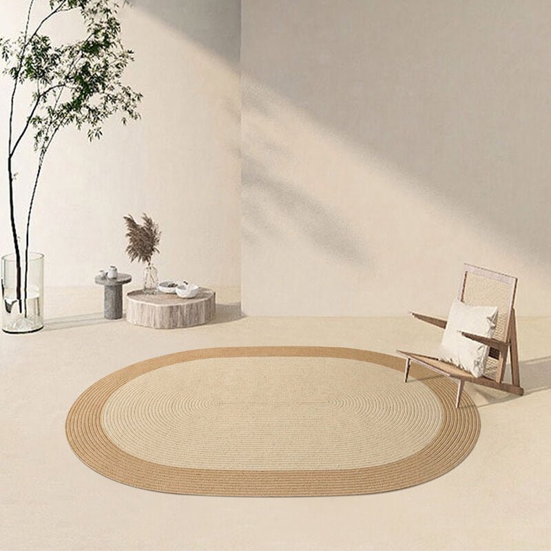 Natural Jute Braided Area Rug - Houseoon