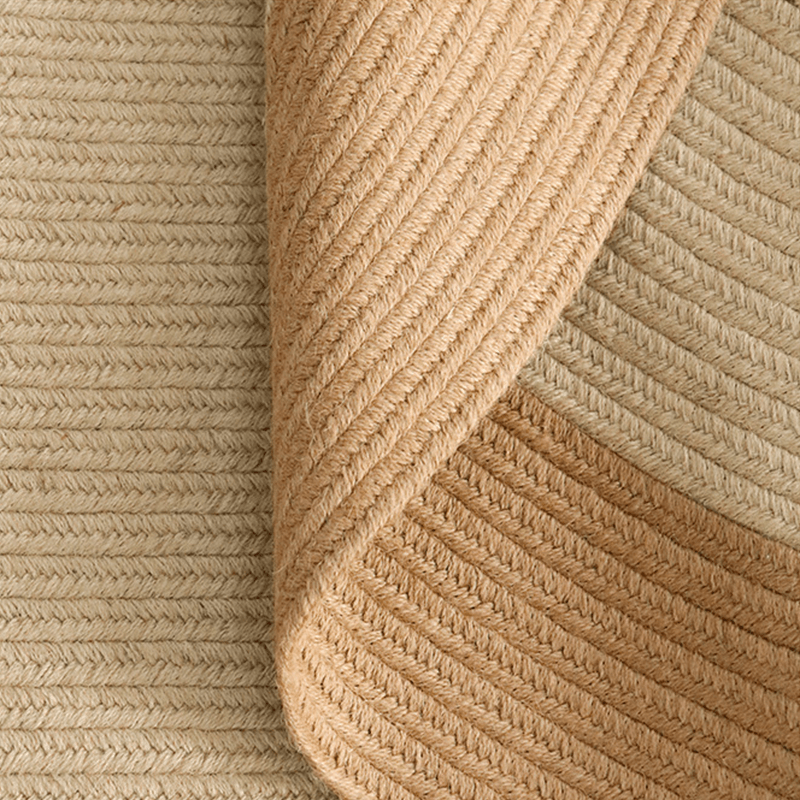 Natural Jute Braided Area Rug - Houseoon