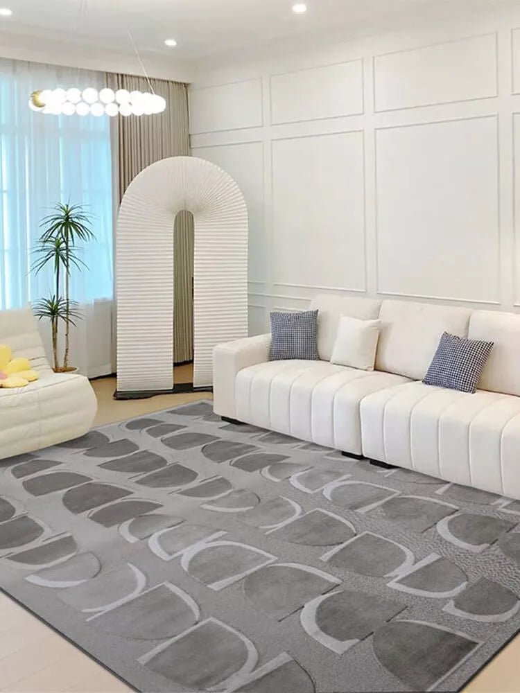 Nigella Grey Modern Area Rug - Houseoon