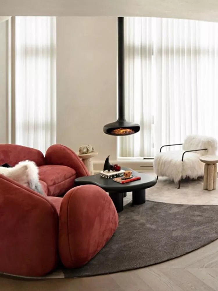 Nikole Round Geometric Rug - Houseoon