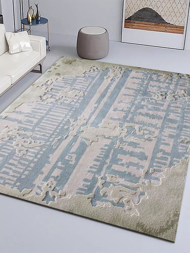 Noison Blue Textured Area Rug Image secondaire du produit