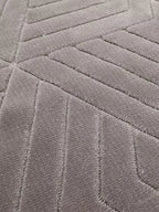 Nomae Grey Luxurious Texture Rug - Houseoon