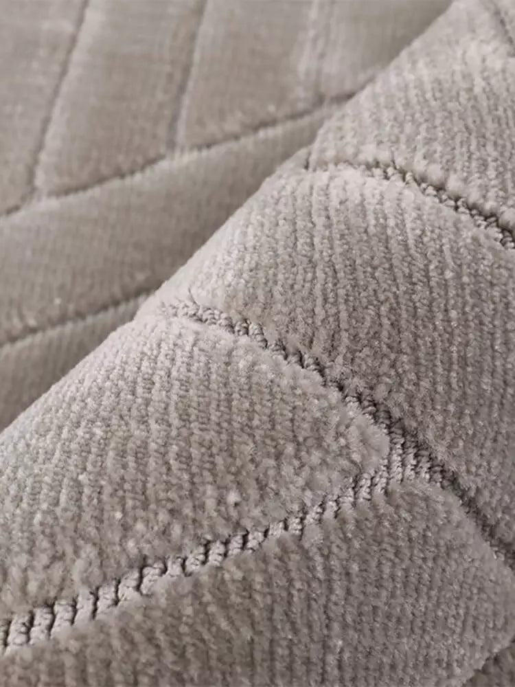 Nomae Grey Luxurious Texture Rug - Houseoon