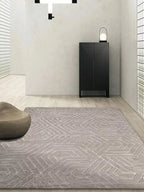 Nomae Grey Luxurious Texture Rug - Houseoon