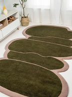 Olive odd shaped rugs - Houseoon