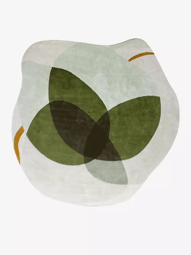 Patricia Shaped Green Tufted Area Rug - Houseoon Main image