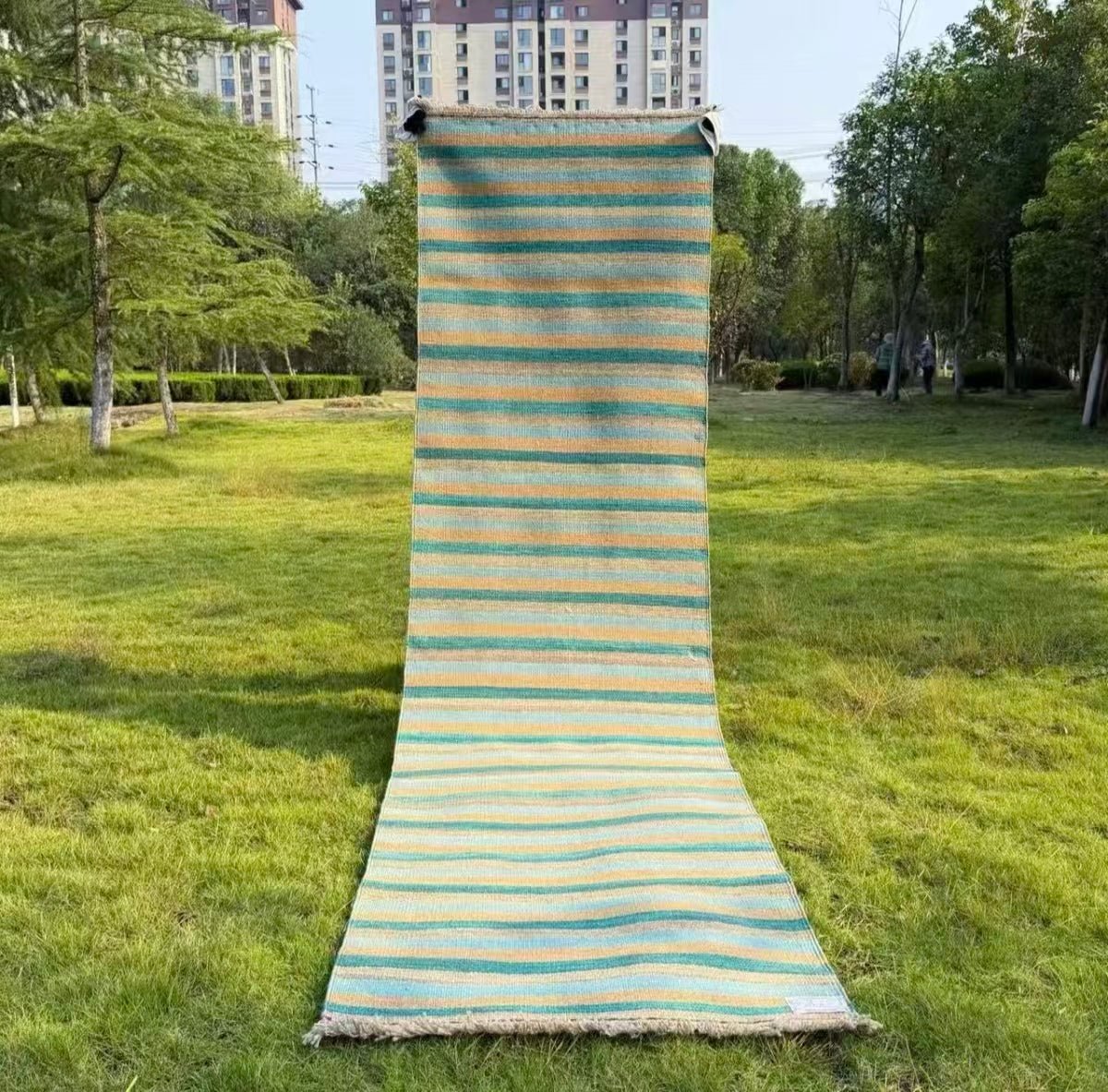 Persian Handwoven Wool Runner Rug | Hallway & Bedside Kilim Runner, Imported from Iran - Houseoon