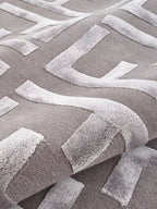 Petra grey geometric rug - Houseoon