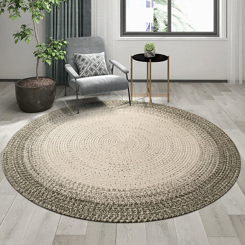 Polypropylene round Braided Area Rugs - Houseoon
