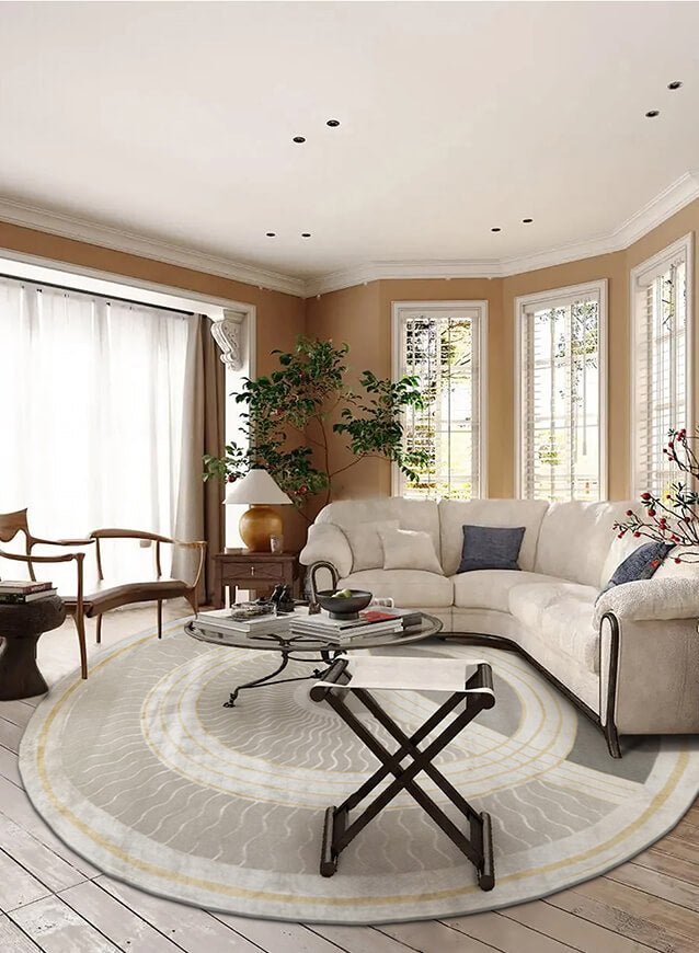 Raseon Round Area Rug - Houseoon