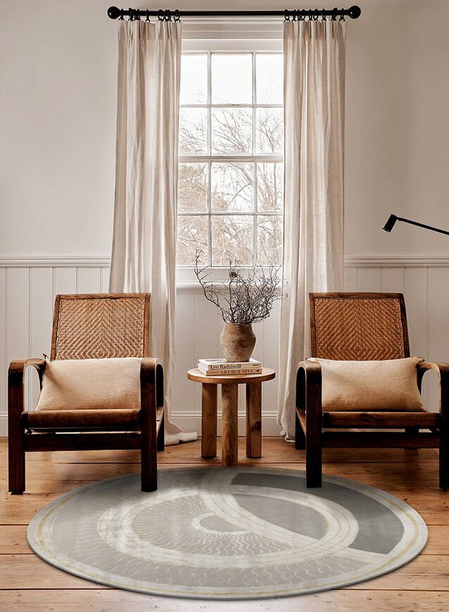 Raseon Round Area Rug - Houseoon