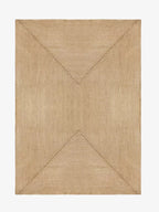 Rectangular woven jute rug - Houseoon