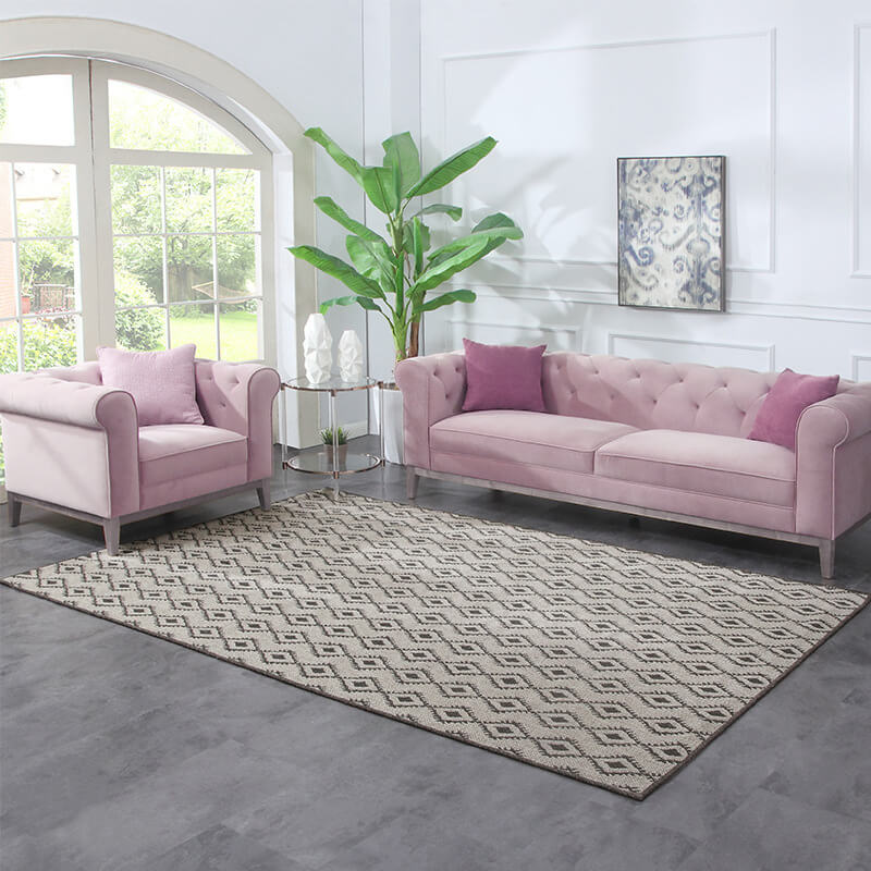 Reversible Indoor Area wool Rug - Houseoon