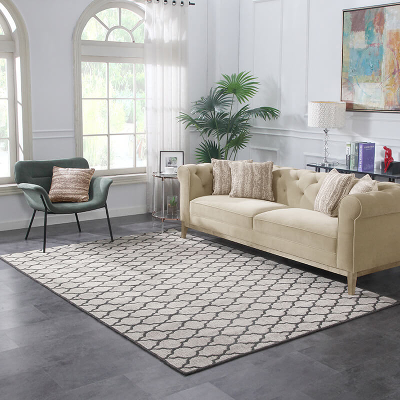 Reversible Indoor Area wool Rug - Houseoon