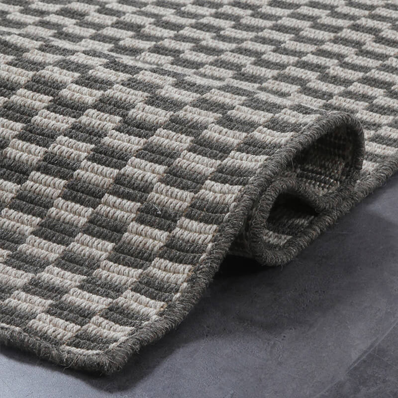 Reversible Indoor Area wool Rug - Houseoon
