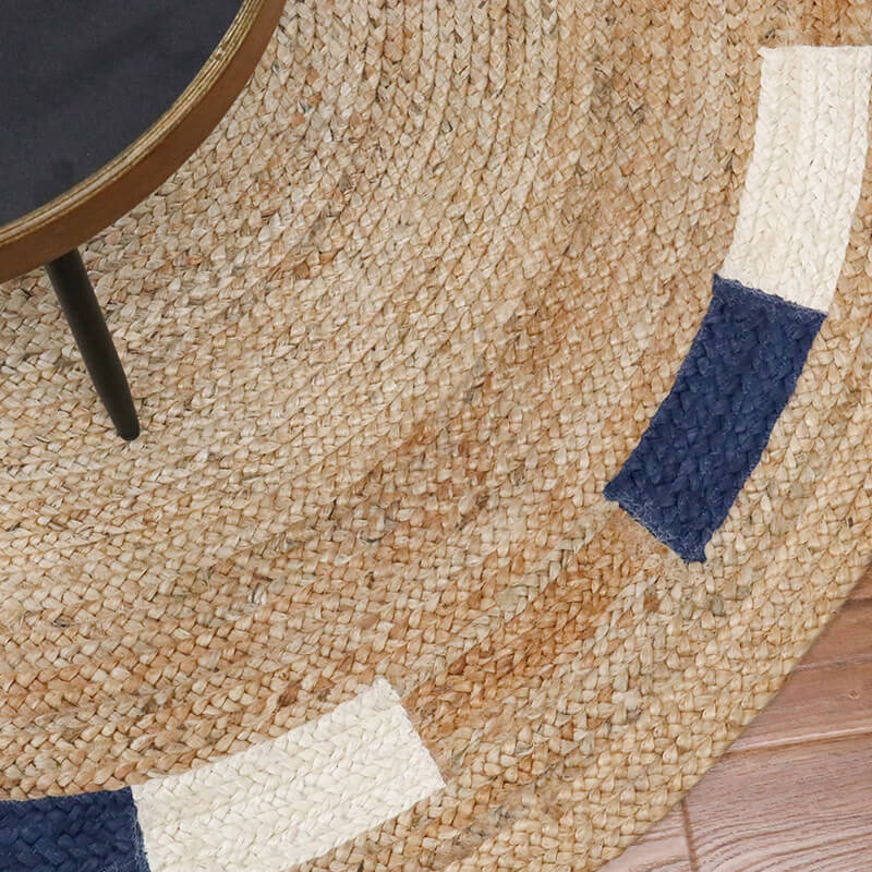 Round area jute rug - Houseoon