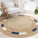 Round area jute rug - Houseoon