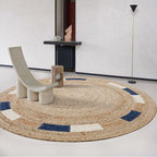 Round area jute rug - Houseoon
