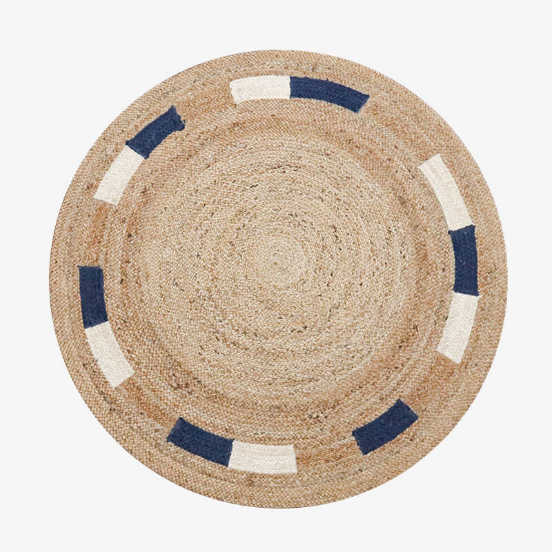 Round area jute rug - Houseoon