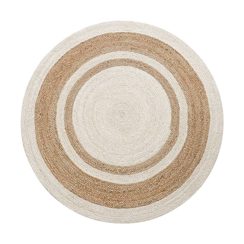 Round area jute rug - Houseoon