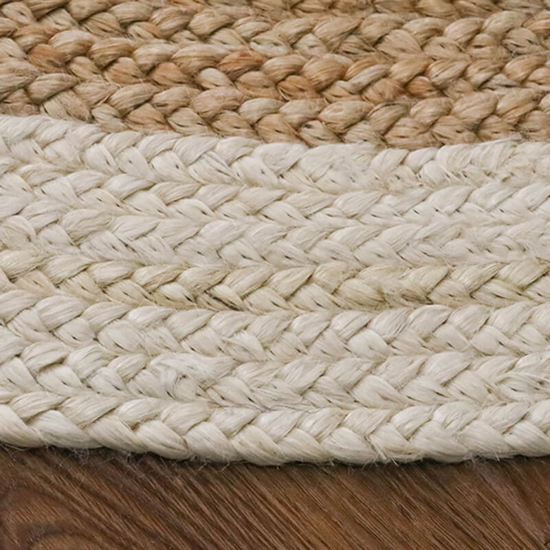 Round area jute rug - Houseoon