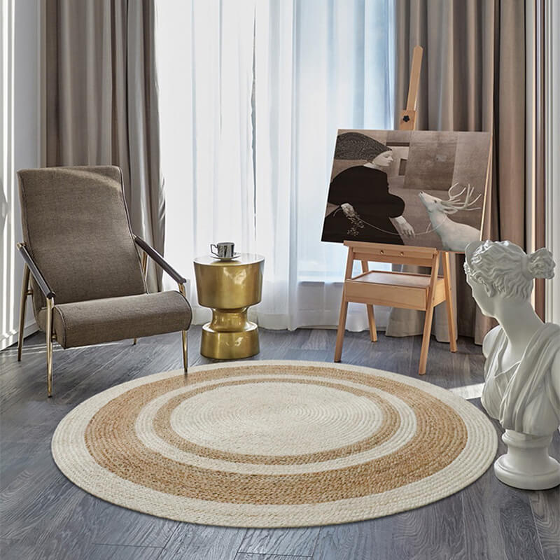Round area jute rug Zweitbild
