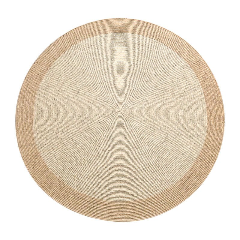 Round Braided Jute Rug - Houseoon