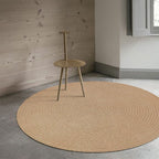 Round Braided Jute Rug - Houseoon