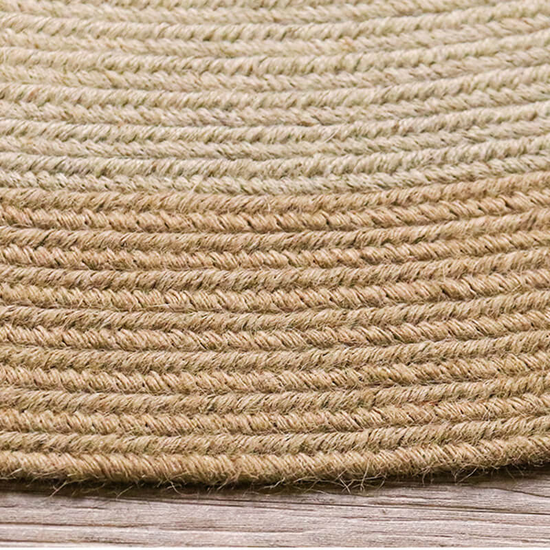 Round Braided Jute Rug - Houseoon