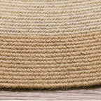 Round Braided Jute Rug - Houseoon