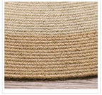 Round Braided Jute Rug - Houseoon