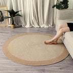 Round Braided Jute Rug - Houseoon