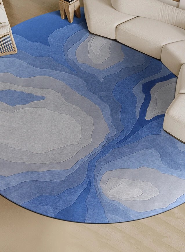 Round Hand Tufted Wool Rug - Houseoon