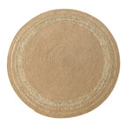 Natural Hand-Braided Round Jute Rug