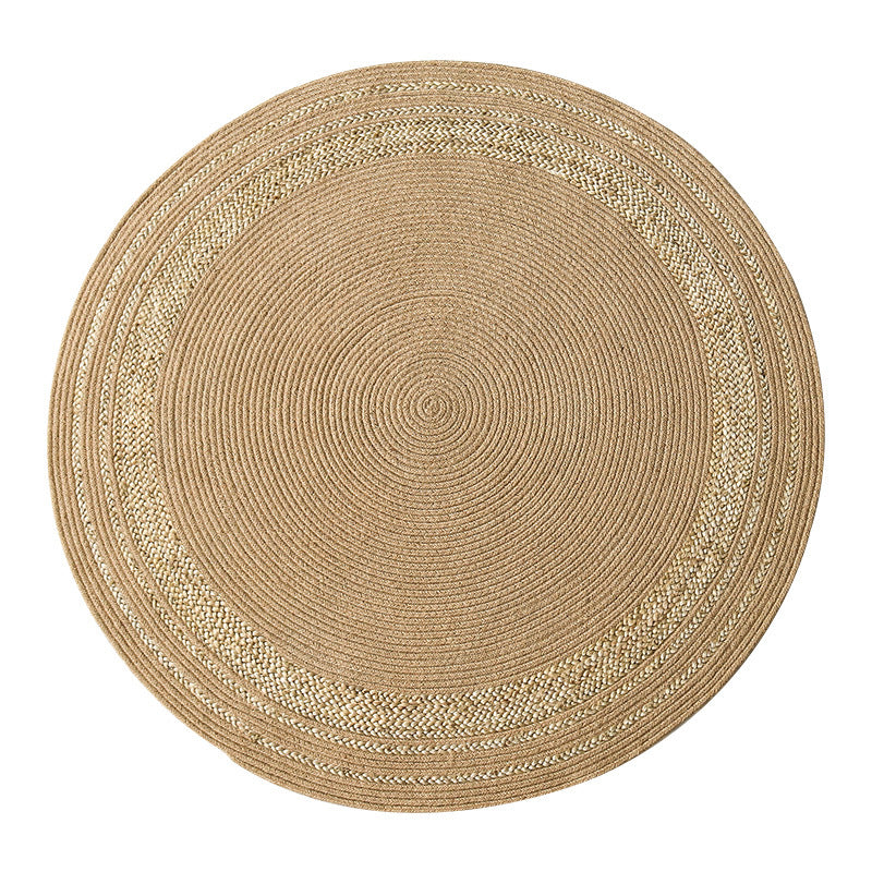 Natural Hand-Braided Round Jute Rug