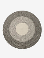 Round mixed color wool carpet Rug - Houseoon