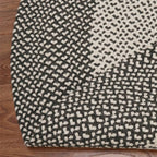 Round mixed color wool carpet Rug - Houseoon