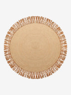 Round Tassels Jute Rug - Houseoon
