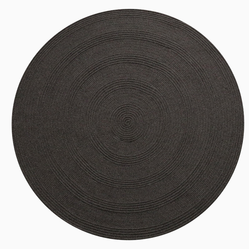 Round Wool Area Braided Rugs - Houseoon
