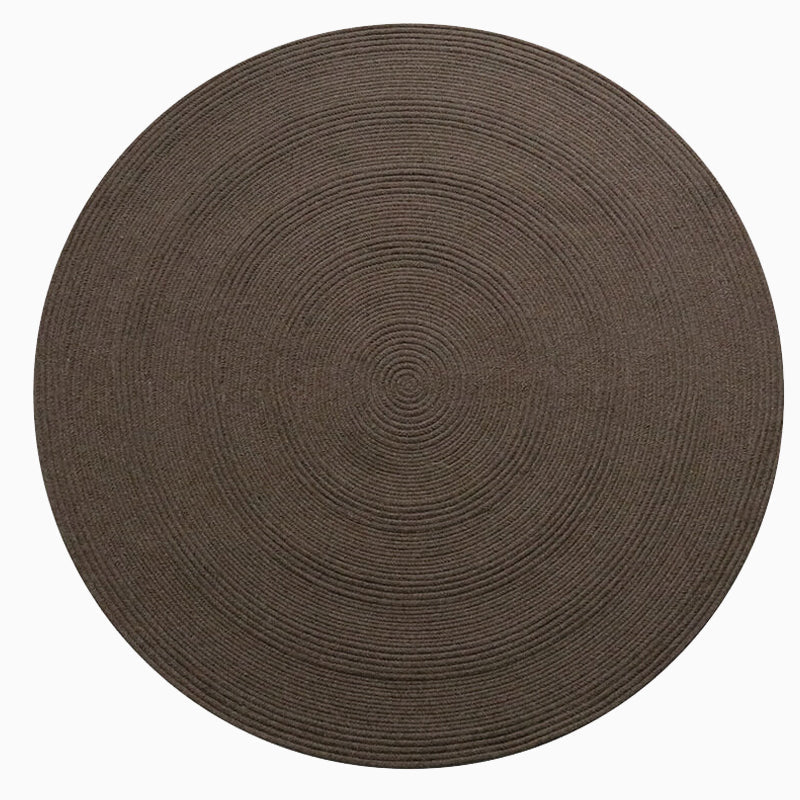 Round Wool Area Braided Rugs - Houseoon