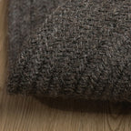 Round Wool Area Braided Rugs - Houseoon