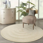 Round Wool Area Braided Rugs - Houseoon